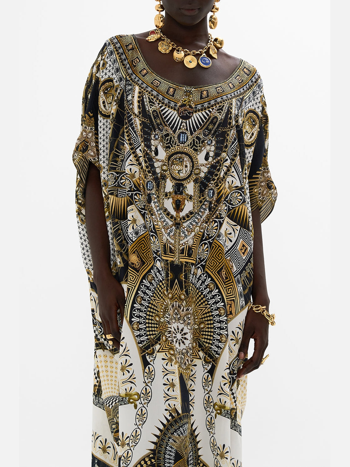 Round neck kaftan
