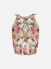 Babies oversized romper with tie shoulder
