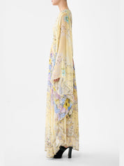 Long kaftan with waist detail