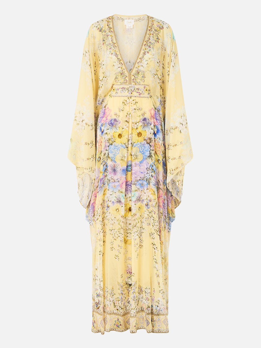 Long kaftan with waist detail