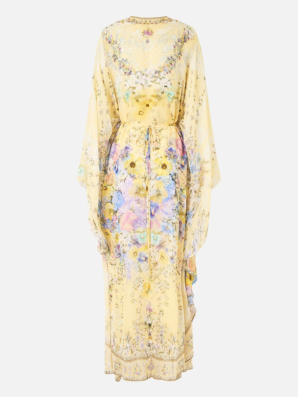 Long kaftan with waist detail