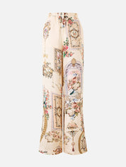 Soft wide leg pant with tie detail