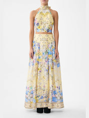 Corset waist maxi skirt