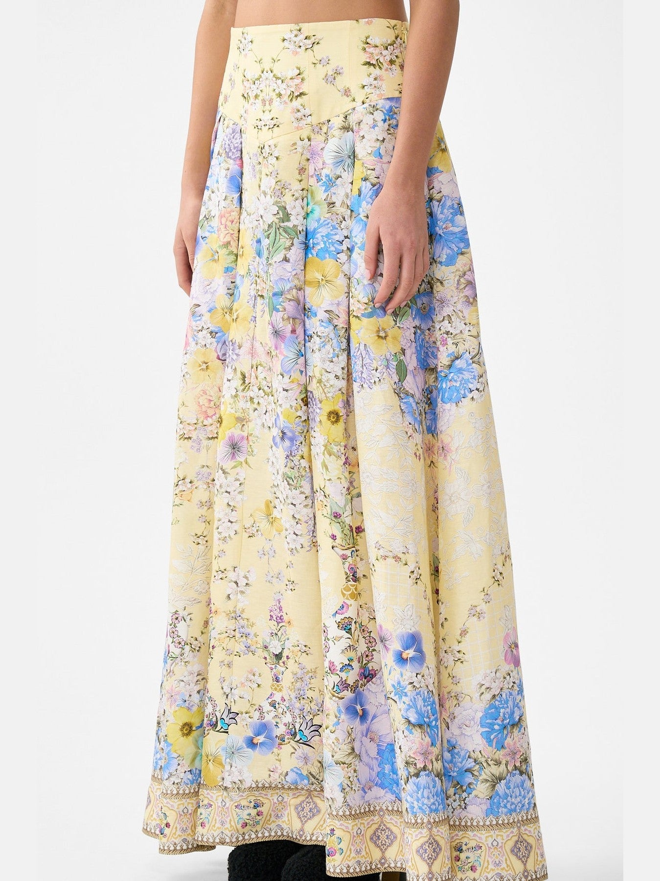 Corset waist maxi skirt