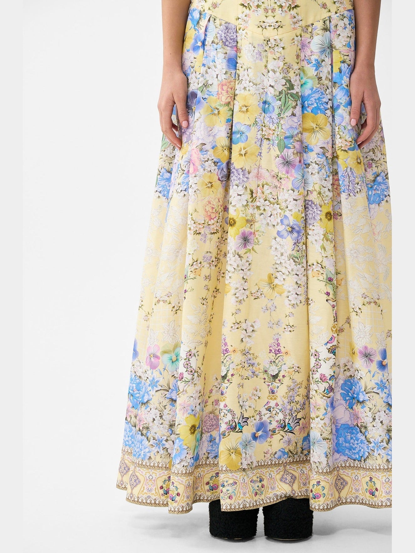 Corset waist maxi skirt