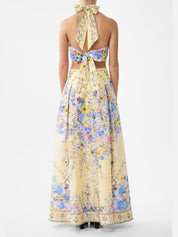 Corset waist maxi skirt