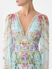 Flared sleeve dress