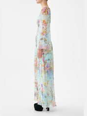 Flared sleeve dress