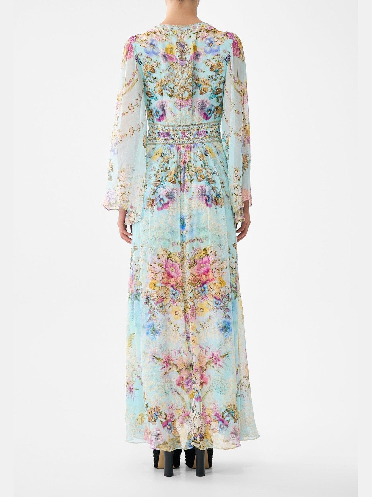 Flared sleeve dress