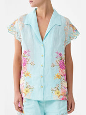 Button through collared top