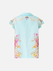 Button through collared top