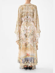 Long kaftan with waist detail
