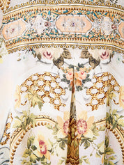 Long kaftan with waist detail
