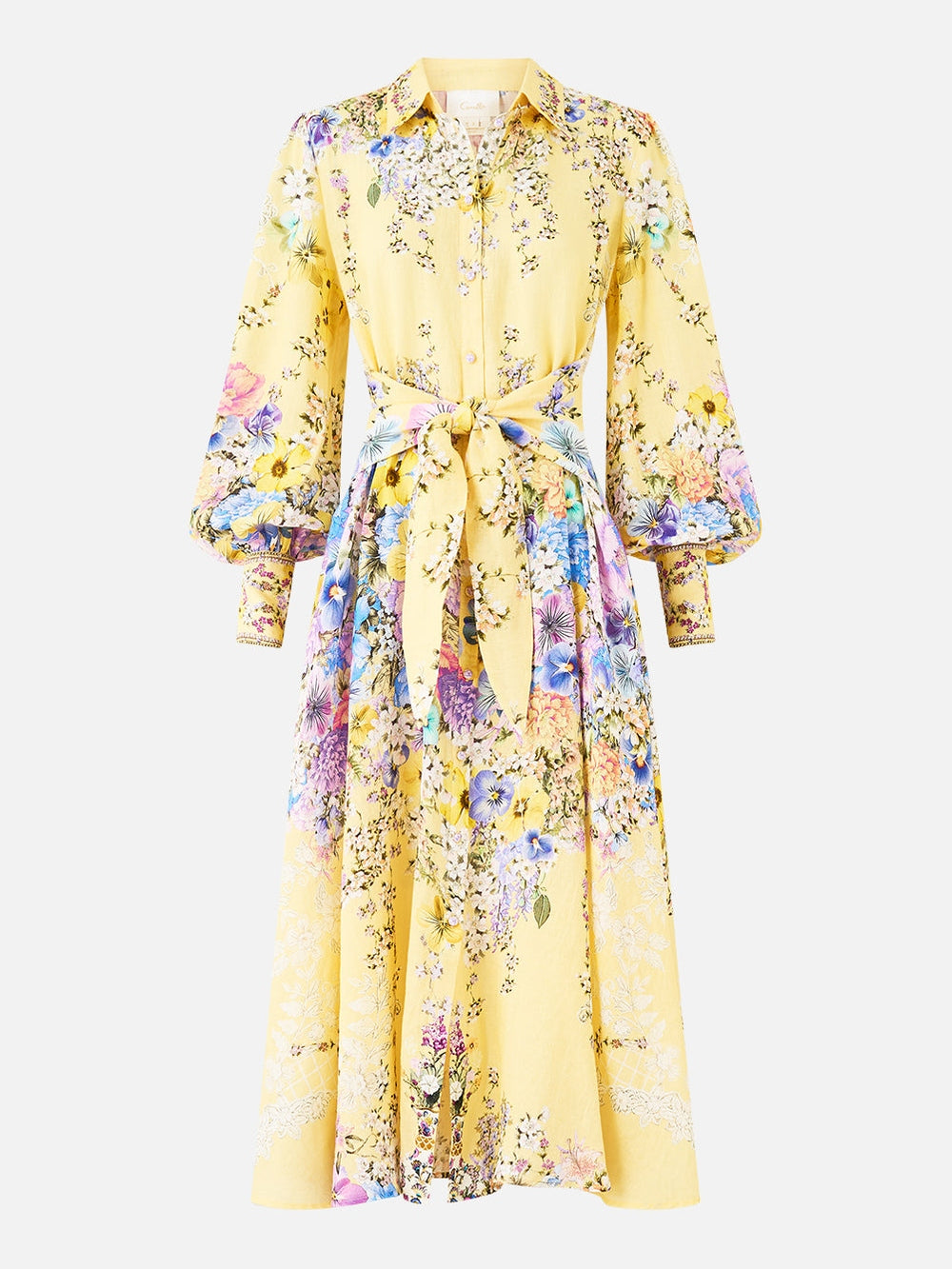 Waist tie shirt dress