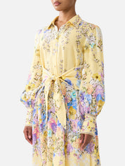 Waist tie shirt dress