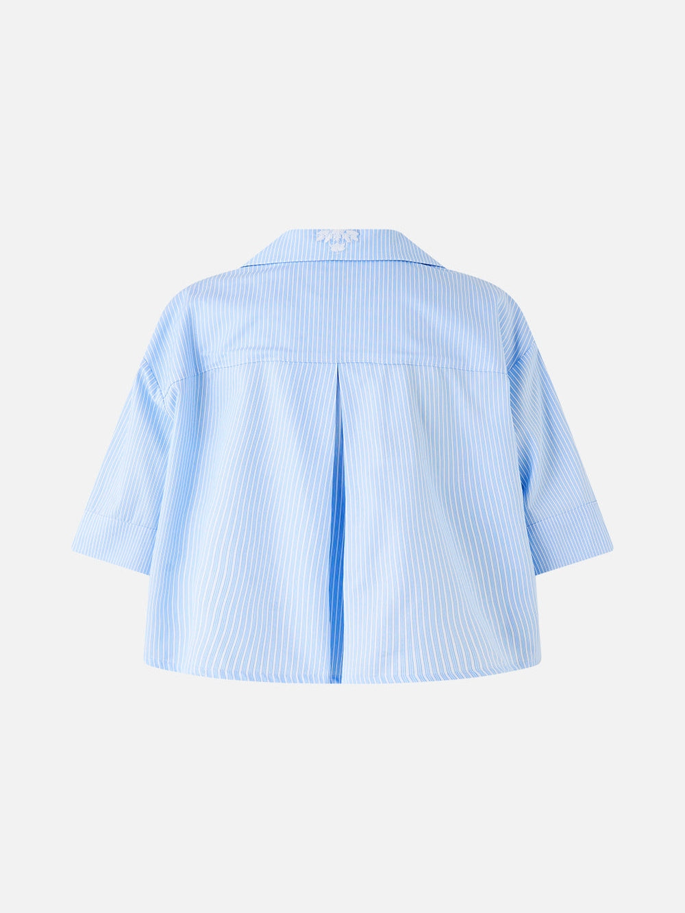 Cropped camp collar blouse