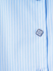 Cropped camp collar blouse
