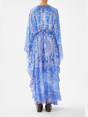 Long kaftan with waist detail