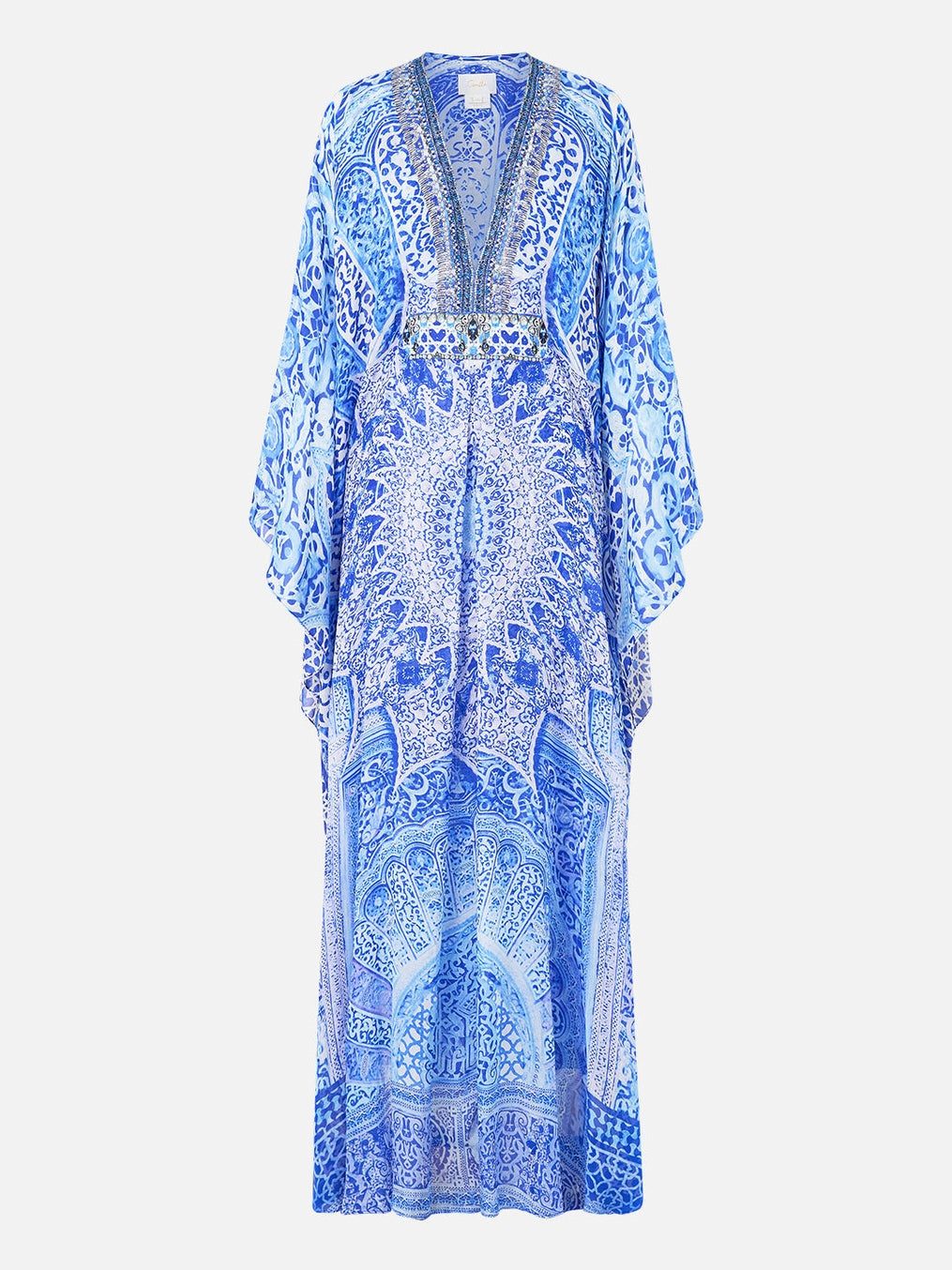 Long kaftan with waist detail