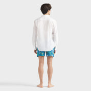 Men Linen and Cotton Shirt Solid