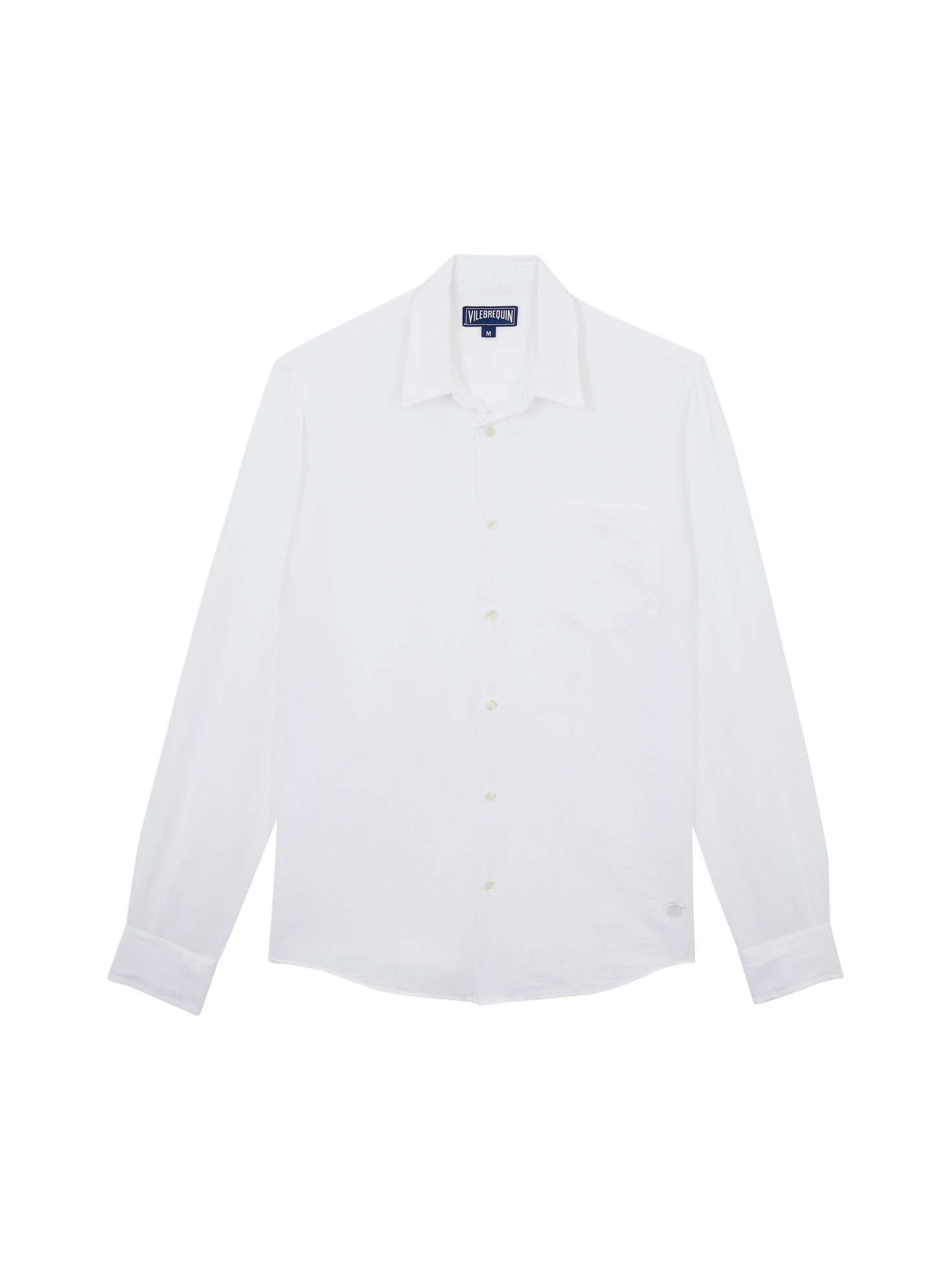Men linen and cotton shirt solid