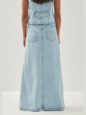 Carmina light blue denim skirt