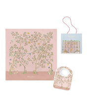 Carré & Satin Bib Set – In Bloom Pink