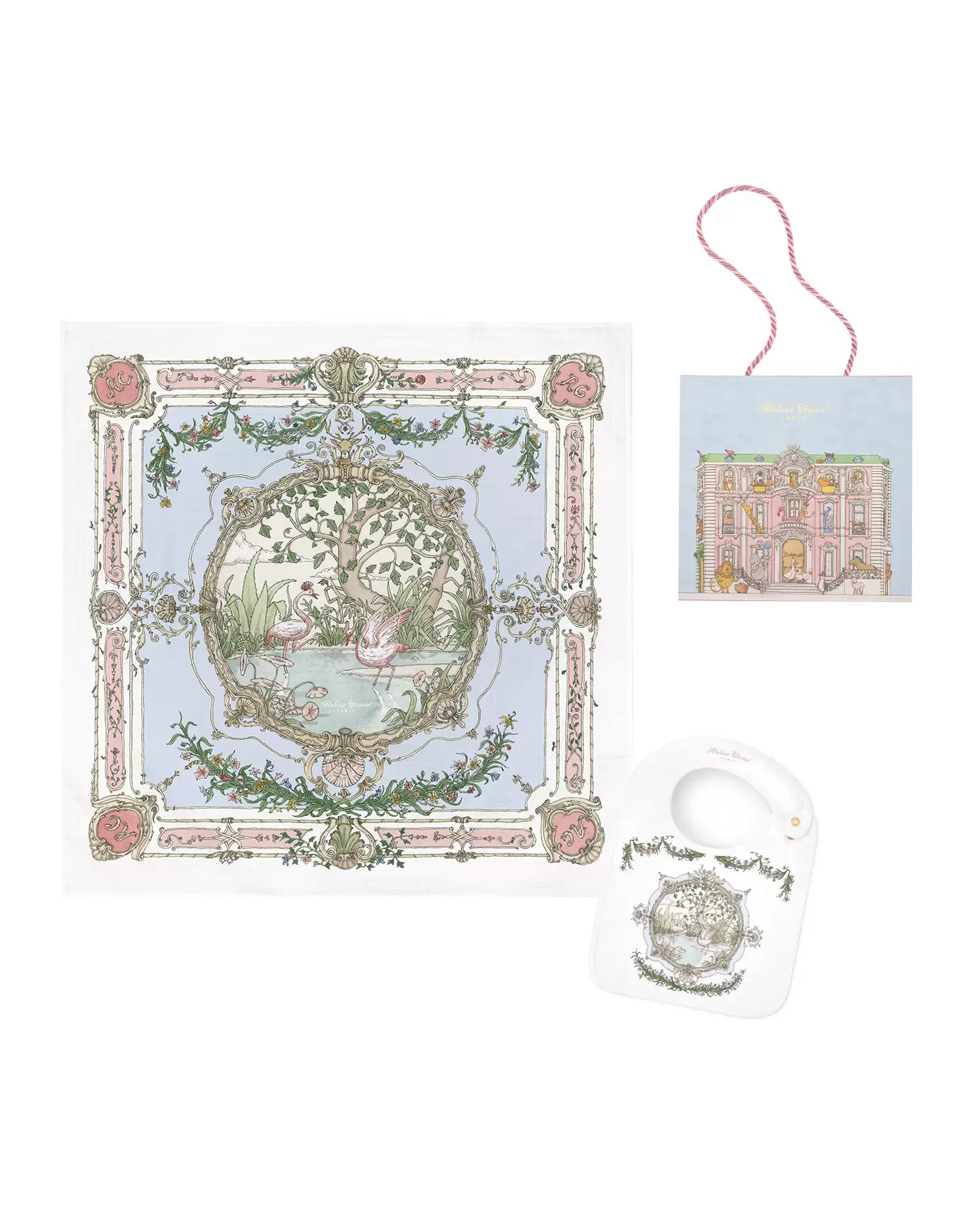 Carré & Satin Bib Set, Tapestry – The Original