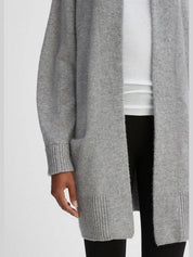 Cashmere open-front cardigan