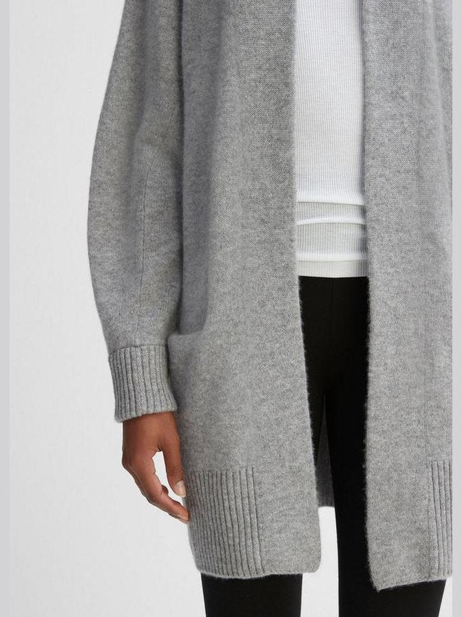 Cashmere open-front cardigan
