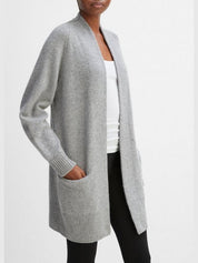 Cashmere open-front cardigan