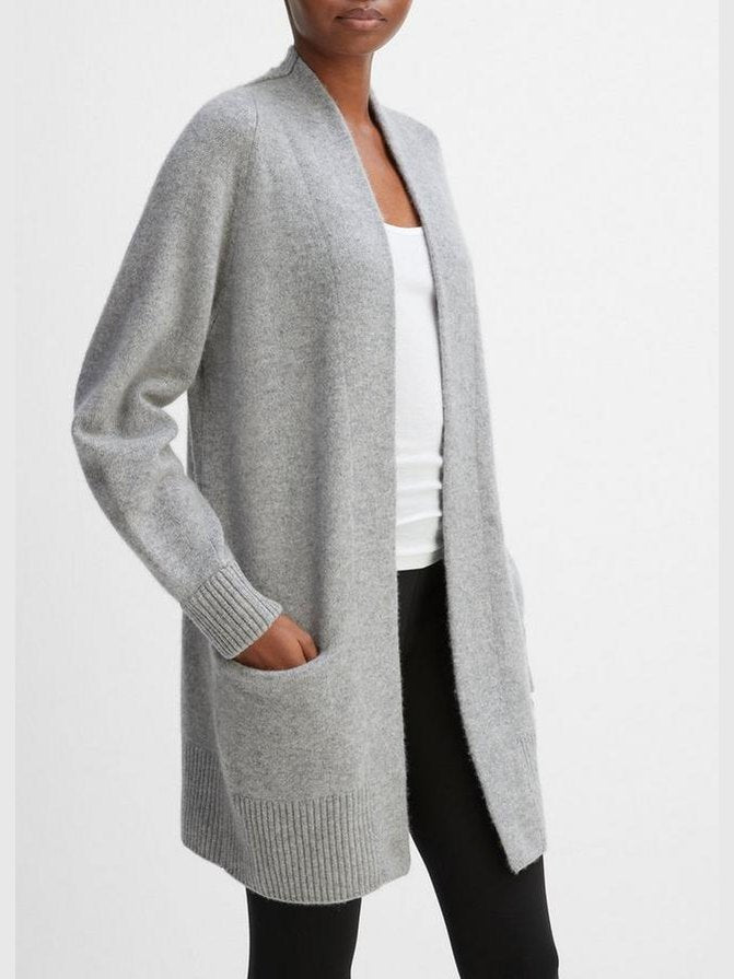 Cashmere open-front cardigan