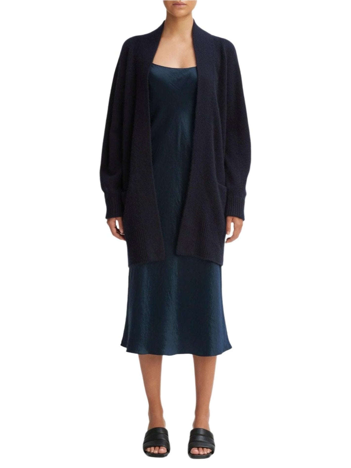 Cashmere open-front cardigan