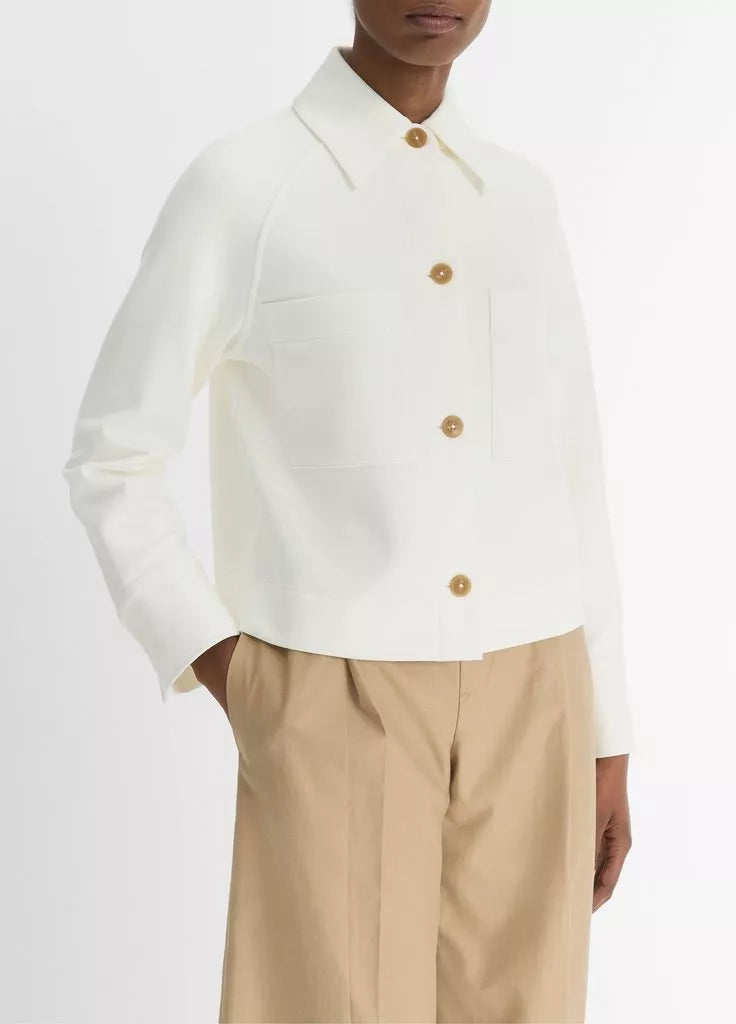 Cotton-Blend Shirt Jacket