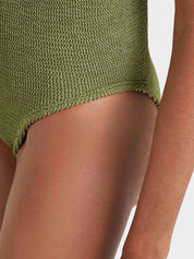 Coverage Celine Swim With Tonal Hoops - Metallic Moss