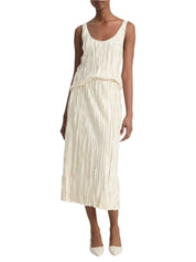 Crushed bias strip skirt