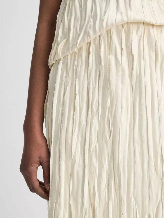 Crushed bias strip skirt