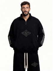 EXIT SOCIETY HALF ZIP CREWNECK