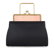 DANA - Rose Croc Embossed/ Multicoloured Faces-Print