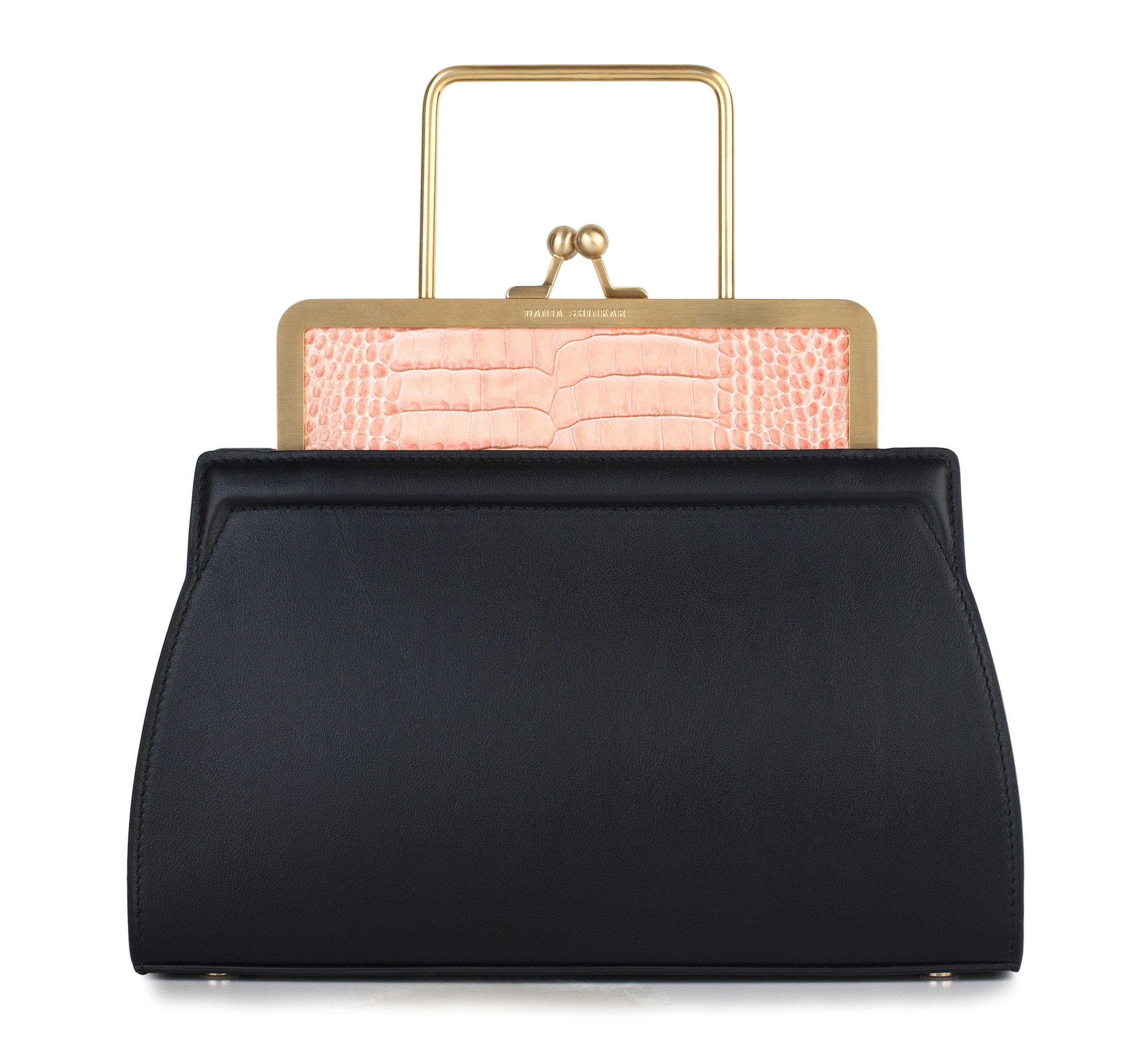 DANA - Rose Croc Embossed/ Multicoloured Faces-Print