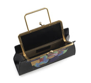 DANA - Rose Croc Embossed/ Multicoloured Faces-Print