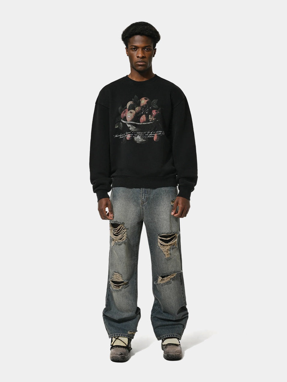 Distressed denim