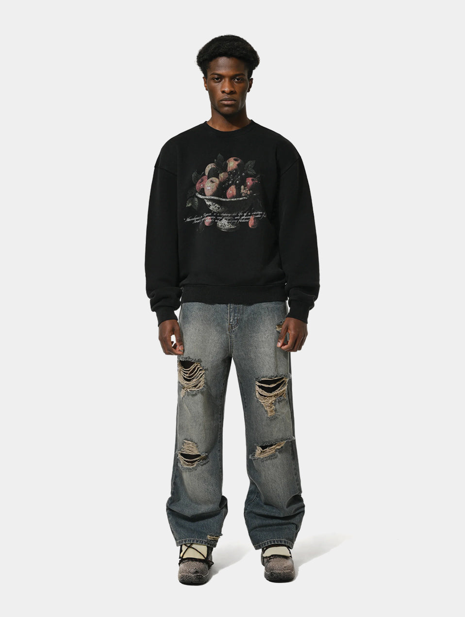 Distressed denim