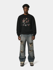 Distressed denim