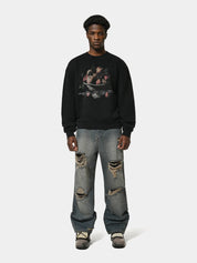 Distressed denim