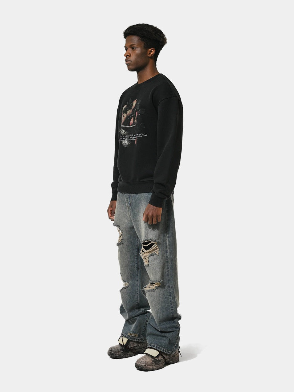 Distressed denim
