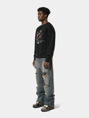 Distressed denim