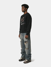 Distressed denim