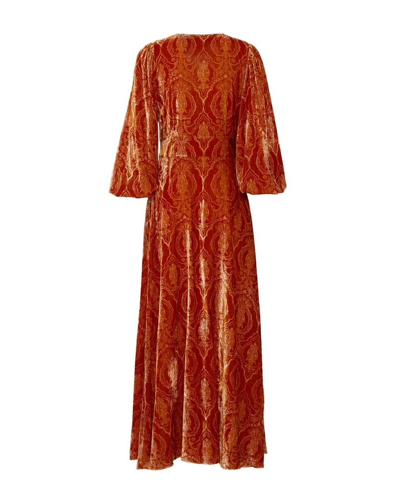 Long Camerino Dress Banquet Orange in Devoré