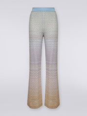 Viscose blend trousers with mesh and sequins